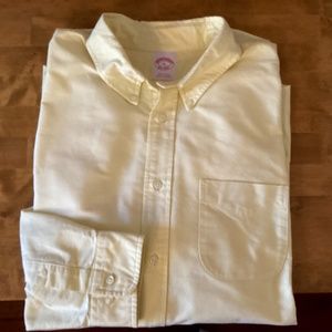 Brooks Brothers Light Yellow Oxford Shirt Size XL